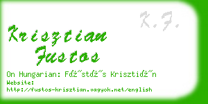 krisztian fustos business card